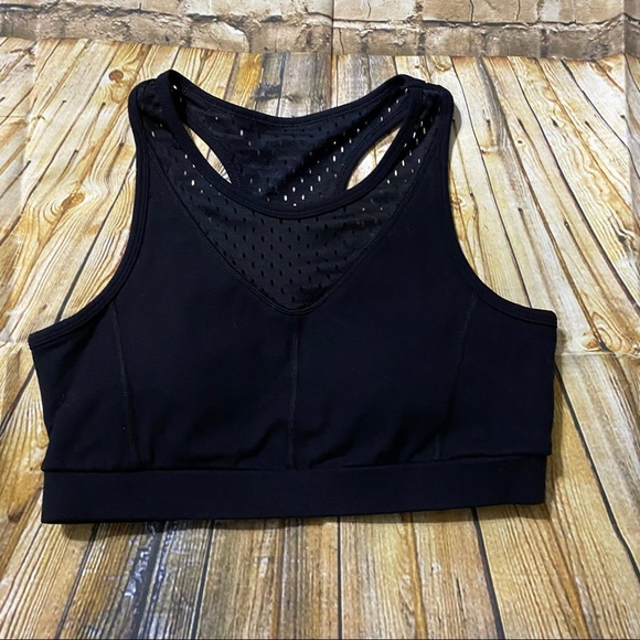 NEW Nine West Active Black Racerback Sports Bra - Picture 1 of 3